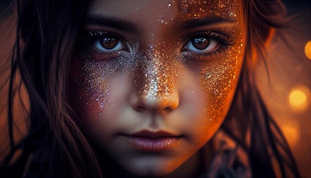 Imagem de ia generativa de uma jovem linda com glitter no rosto curtindo um  festival de edm | Foto Premium