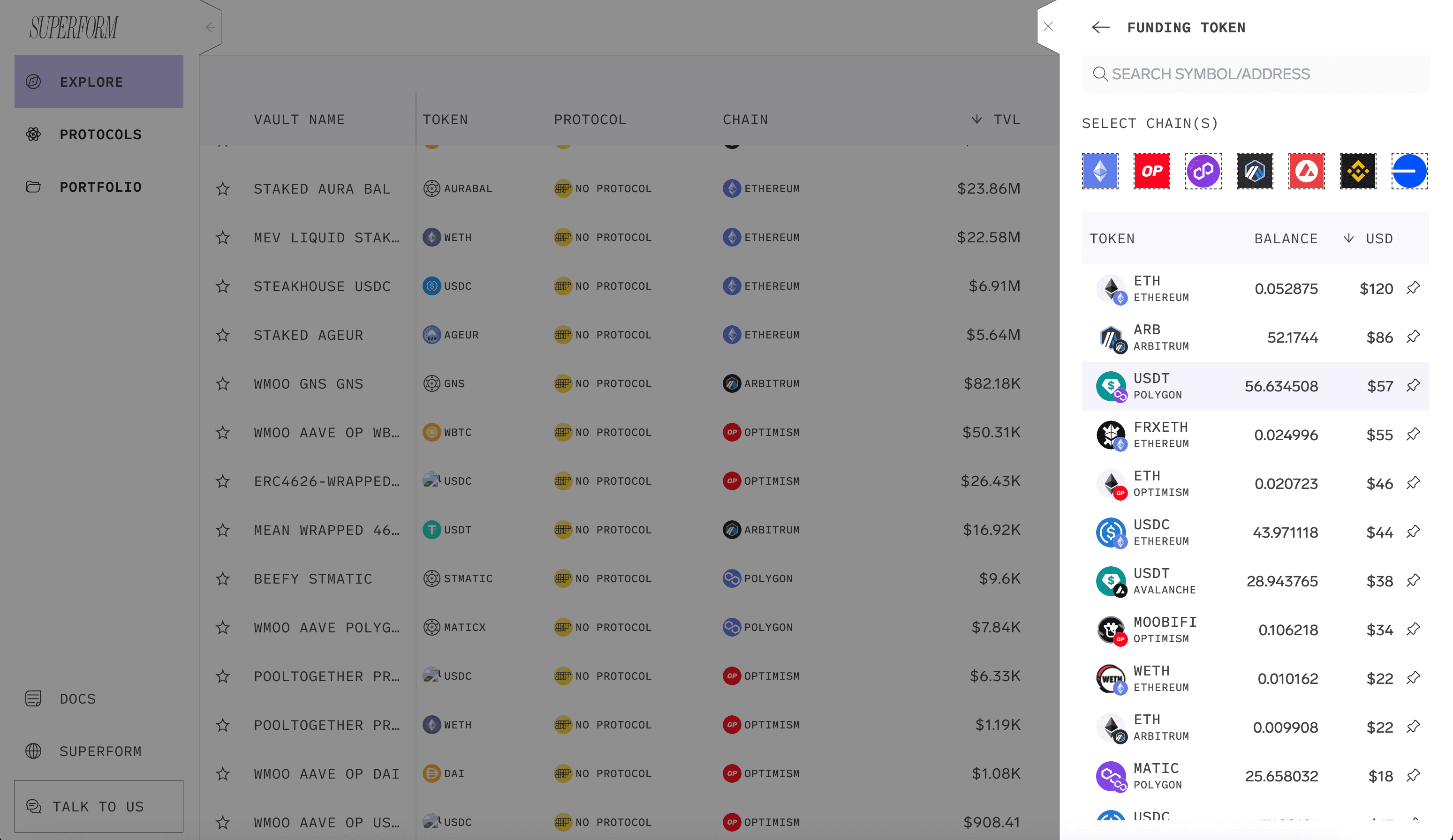 Select Token View