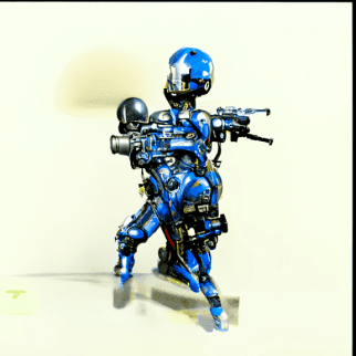 One of my early generative experiments, Science Fiction Alien Mech, Combat Technology (Disco Diffusion)
