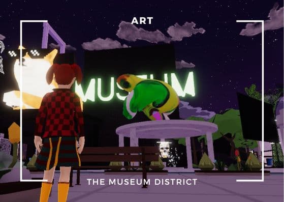 the museum district in decentraland