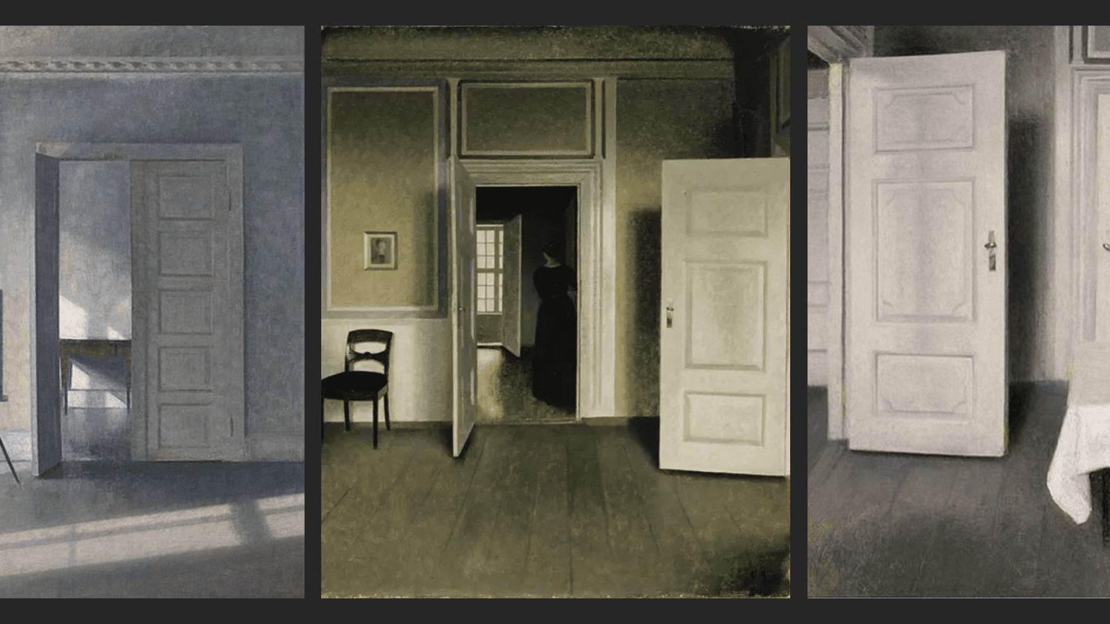 Vilhelm Hammershøi's interior paintings