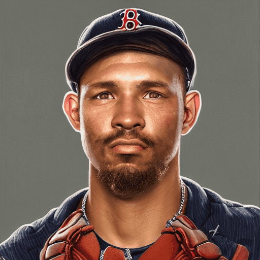 Portraiture of a Boston Baseball Player (Stable Diffusion)