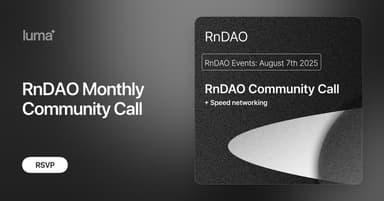 RnDAO Monthly Community Call · Zoom · Luma