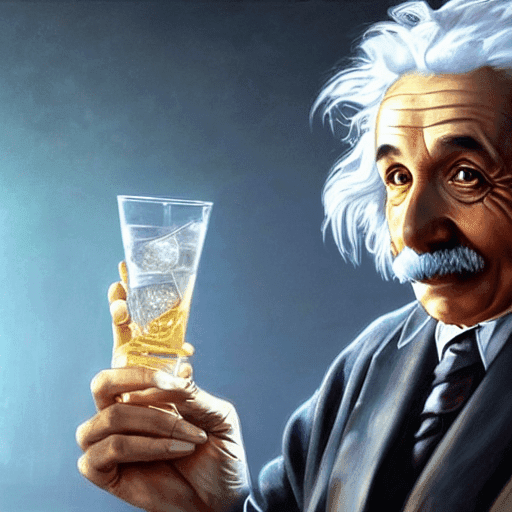 Einstein Cheers (Stable Diffusion)