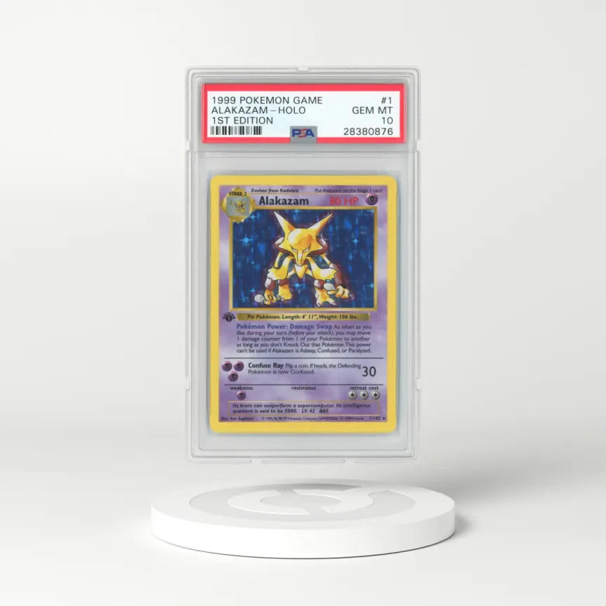 1999 Base Set #1 Alakazam - 1st Edition Shadowless Holo (PSA 10 GEM MINT) just sold 🎉