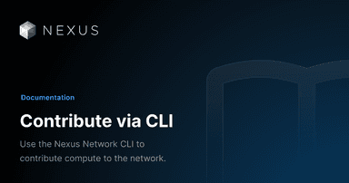 Contribute via CLI - NEXUS