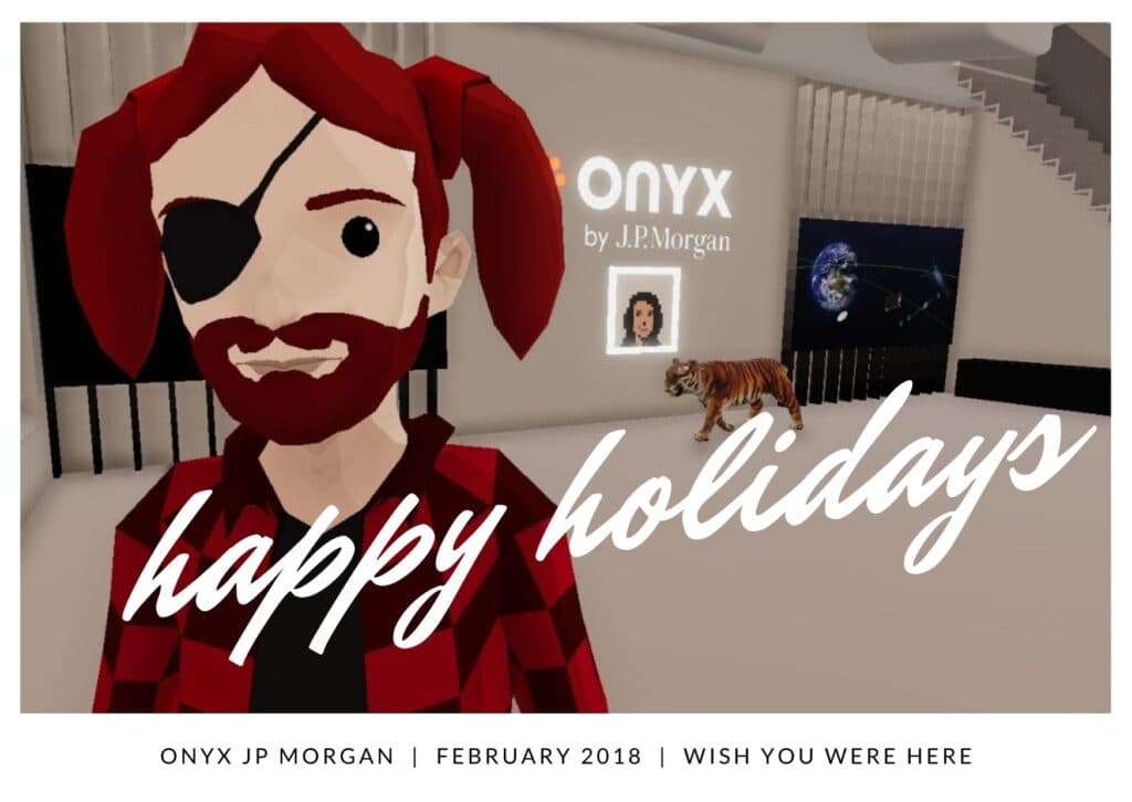 the onyx jp morgan banking lounge in the metaverse