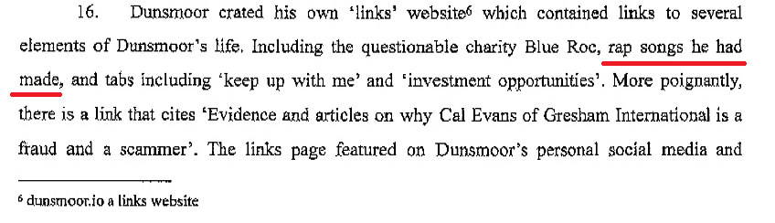 Now there are a bunch of other lies in this one paragraph that are also easily debunked like "Blue Roc" is clearly "The Blue Rock Organization" and while we are behind on development we aren't questionable. Also, "keep up with me" is actually "Sign up to keep up with what I'm doing" and "Evidence and articles of why Cal Evans of Gresham International is a fraud and scammer" is actually "The Articles & Evidence of Why Cal Evans of Gresham International is a Scammer." He added fraud. Freudian slip? More on this lawsuit to come next week. Lastly though "investment opportunities" can only be: "Startup Investor Newsletter" and/or "$5M-$20M Business for sale? Email me." Brilliant boy!