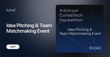 Idea Pitching & Team Matchmaking Event · Zoom · Luma