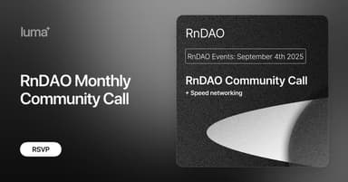 RnDAO Monthly Community Call · Zoom · Luma