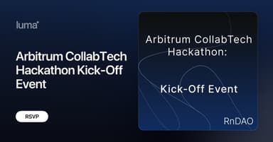 Arbitrum CollabTech Hackathon Kick-Off Event · Zoom · Luma