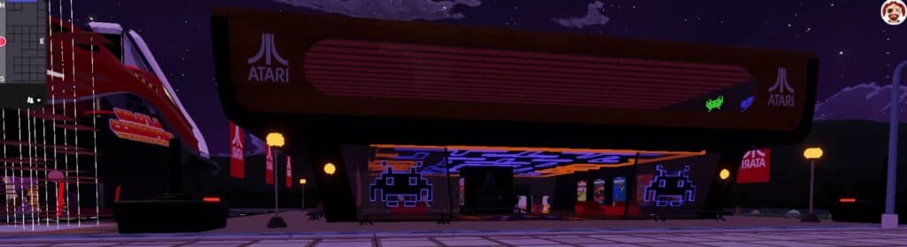 this is the atari casino in the decentraland metaverse
