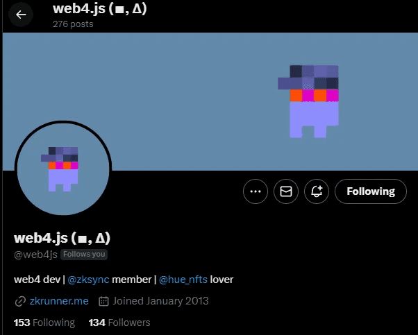 Follow my friend on X: @web4js