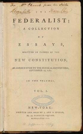 Federalist papers | History, Contents, & Facts | Britannica
