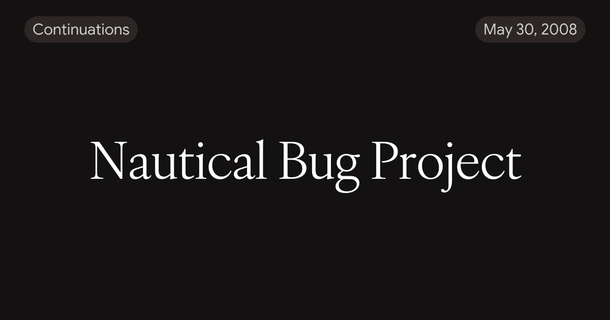 Nautical Bug Project
