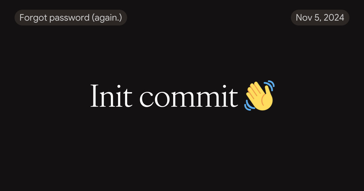 Init commit 👋