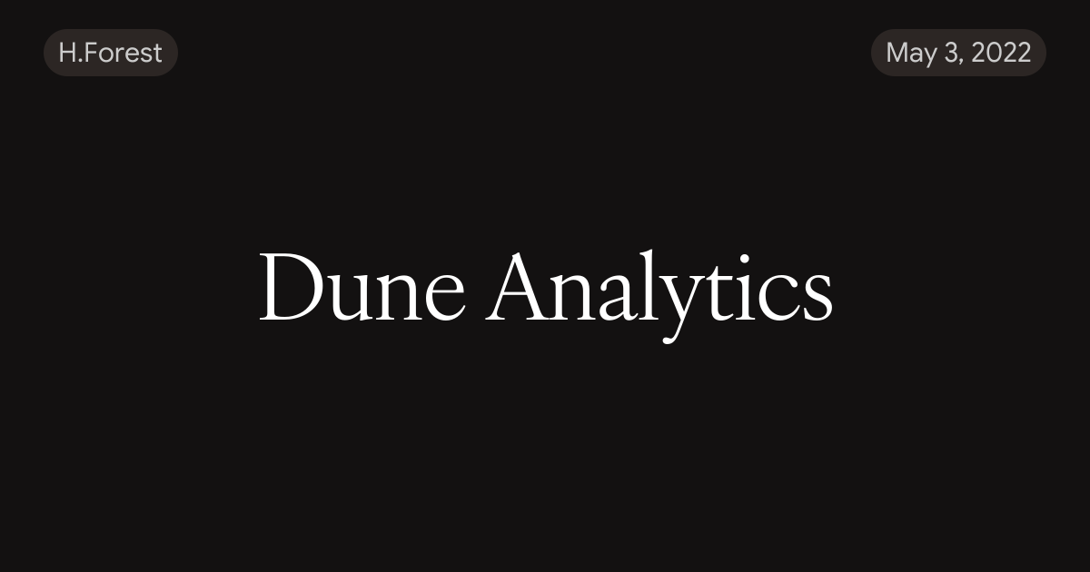 Dune Analytics