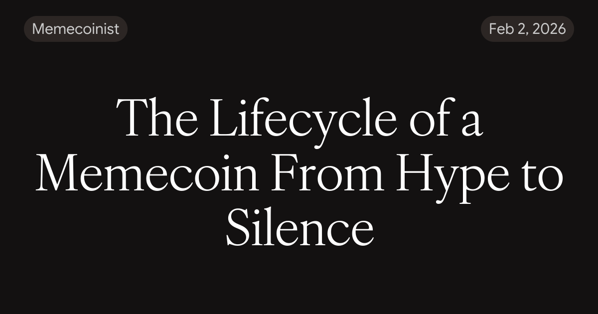 The Lifecycle of a Memecoin From Hype to Silence