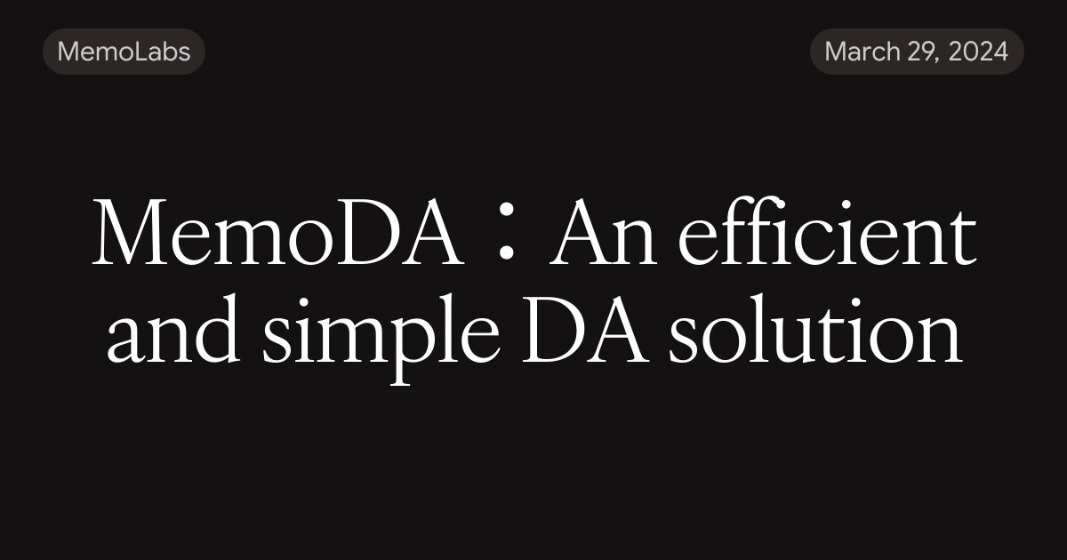 MemoDA：An efficient and simple DA solution