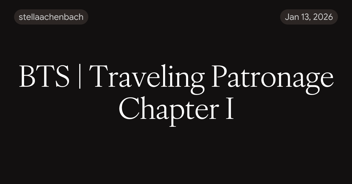Preview image for BTS | Traveling Patronage Chapter I