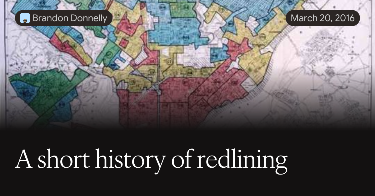 Redlining Inmages A short history of redlining