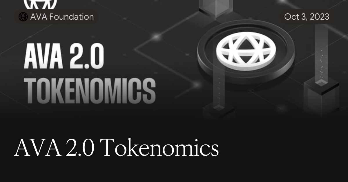 Avva 2 AVA 2.0 Tokenomics