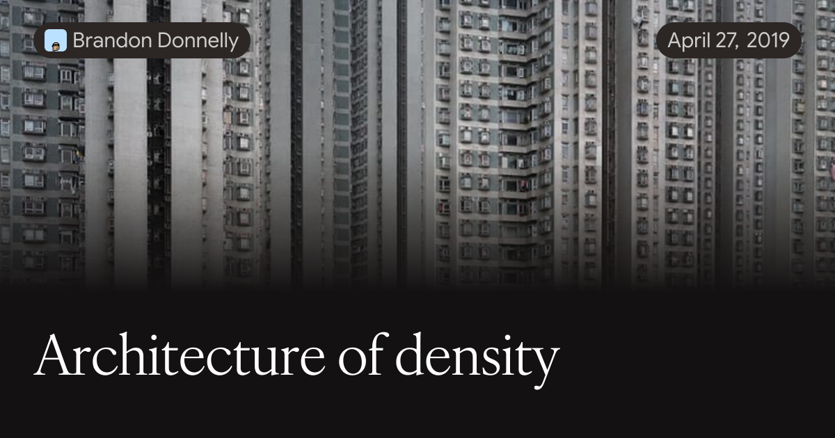 Densus Design Architecture of density