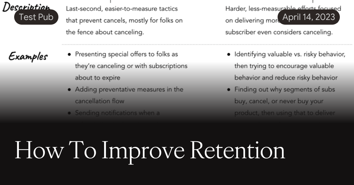 Emphasize Retention How To Improve Retention