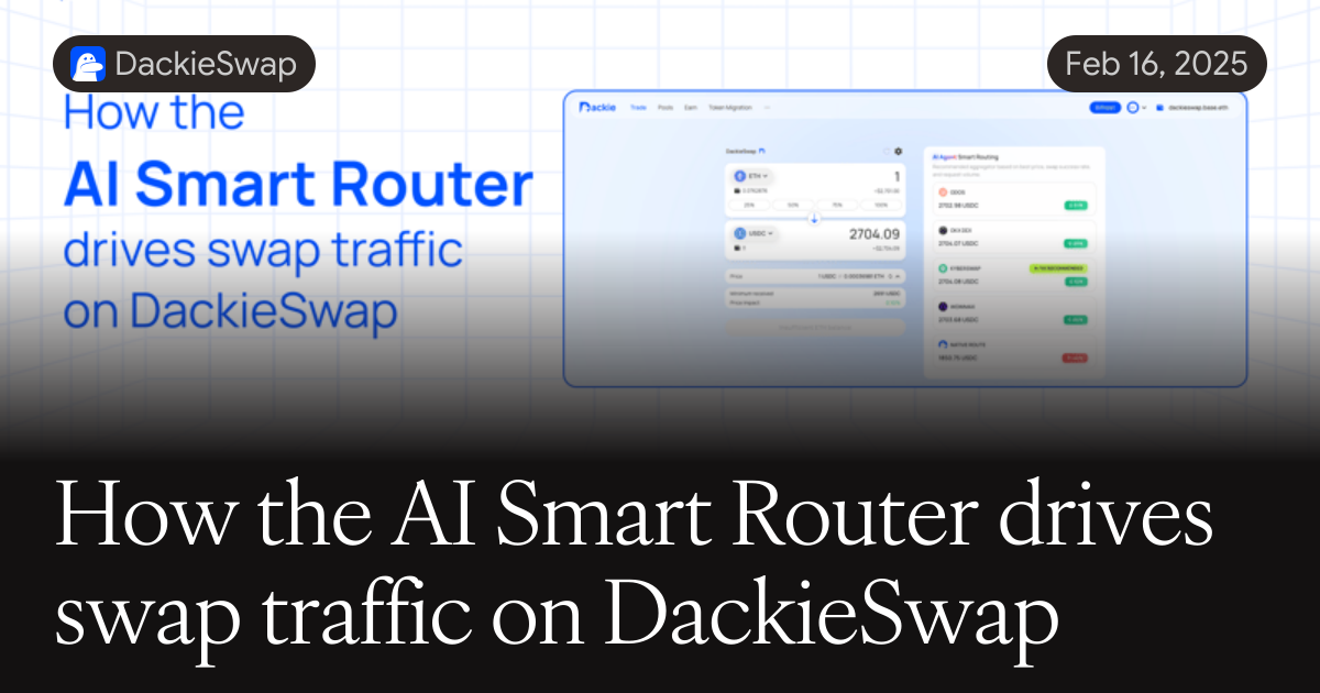 Sway Out Router How the AI Smart Router drives swap traffic on DackieSwap
