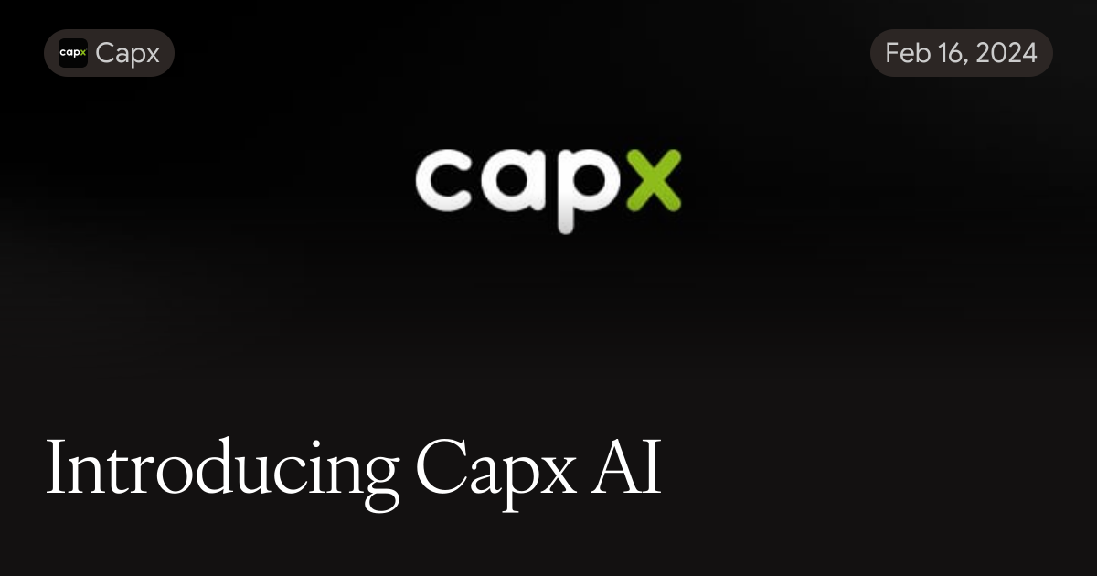 Capx Rld Logo Introducing Capx AI