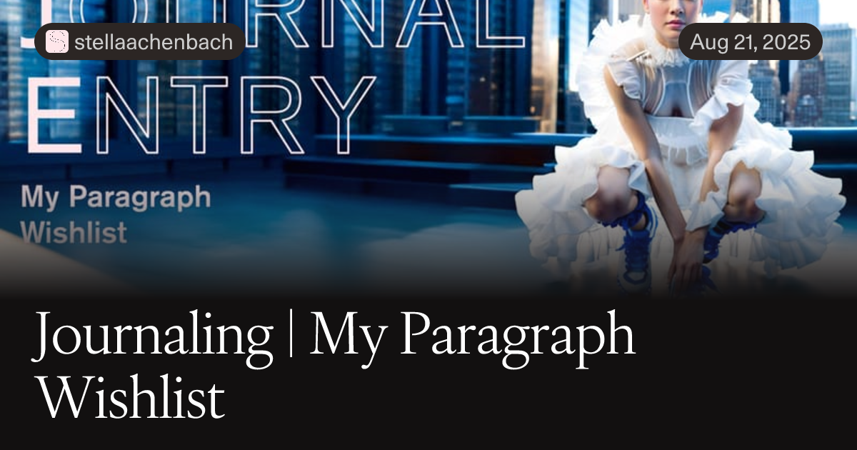 Preview image for Journaling | My Paragraph Wishlist