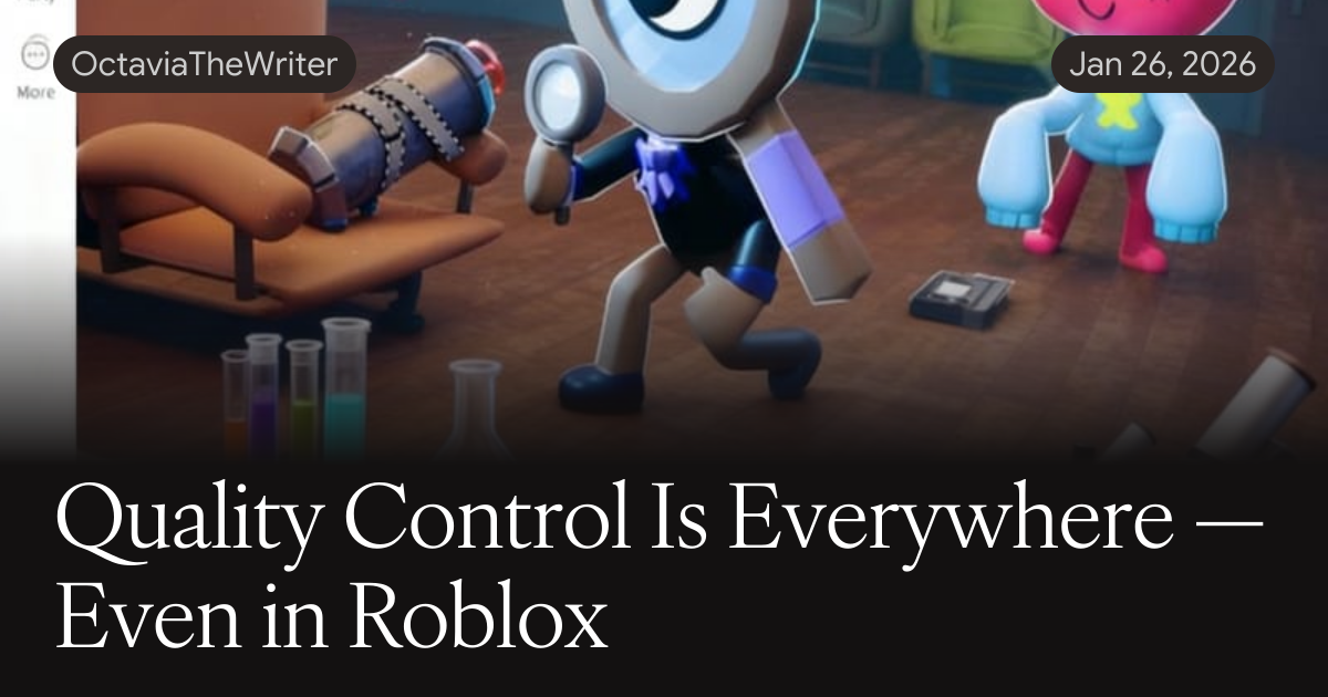 Roblox Inspection Time Quality Control Is Everywhere — Even in Roblox