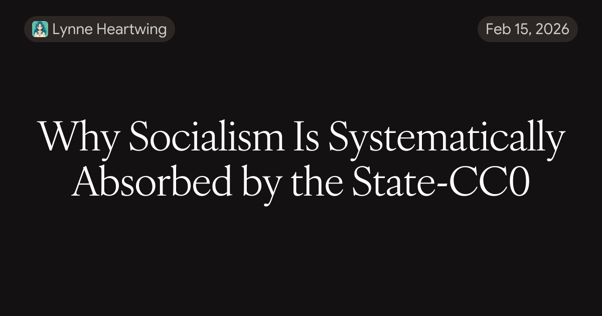 Not Abserved Systemically Or Systematically Why Socialism Is Systematically Absorbed by the State-CC0